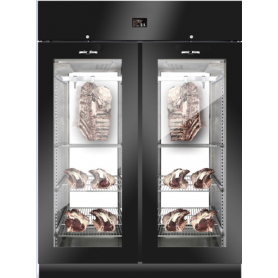 Armadio frollatura carne Mod. AC9318 MEAT PANORAMA NERO con porte a vetro