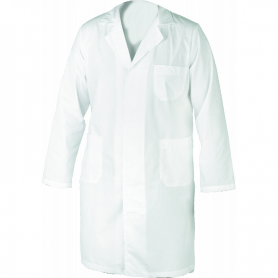 Camice bianco con tasche in 100% cotone certificato unisex