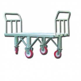 Carrello inox basculante per trasporto prosciutti