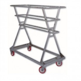 Carrello inox porta prosciutti e lombi