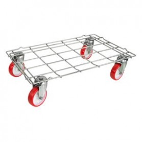 Carrello grigliato realizzato in filo inox