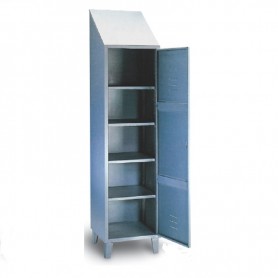 Armadio in acciaio inox neutro e ripiani portaspezie singolo