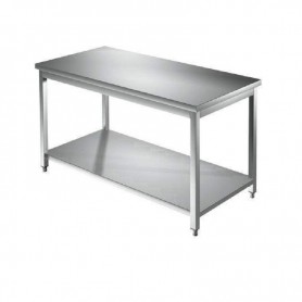 Tavolo in acciaio inox con piano di lavoro in acciaio inox