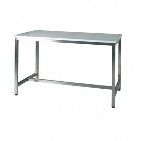 Tavolo in acciaio inox con piano di lavoro in polietilene spessore 25 mm