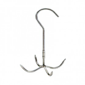 Cârlig pivotant cu 4 țepușe din inox pentru pui