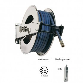 Avvolgitubo AV1500 a molla con Mt. 15 di tubo, staffa e pistola